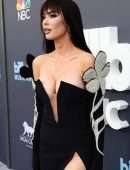Megan Fox Cleavage with Machine Gun Kelly at 2022 Billboard Music Awards in Las Vegas