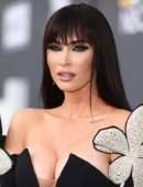 Megan Fox Cleavage with Machine Gun Kelly at 2022 Billboard Music Awards in Las Vegas