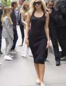Miley Cyrus Booty and Pokies in a See-Through Dress, Arriving at the NBCUniversal Upfronts in NYC