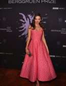 Miranda Kerr Gorgeous in a Pink Long Dress at The Berggruen Prize Gala in Beverly Hills