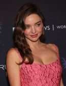 Miranda Kerr Gorgeous in a Pink Long Dress at The Berggruen Prize Gala in Beverly Hills