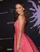 Miranda Kerr Gorgeous in a Pink Long Dress at The Berggruen Prize Gala in Beverly Hills