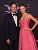 Miranda Kerr Gorgeous in a Pink Long Dress at The Berggruen Prize Gala in Beverly Hills