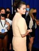 Selena Gomez Leggy in a Skirt at 2022 ABC Disney Upfront in NYC