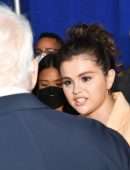 Selena Gomez Leggy in a Skirt at 2022 ABC Disney Upfront in NYC