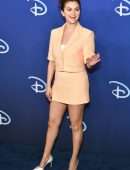 Selena Gomez Leggy in a Skirt at 2022 ABC Disney Upfront in NYC