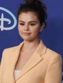 Selena Gomez Leggy in a Skirt at 2022 ABC Disney Upfront in NYC