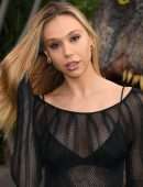 Alexis Ren Booty in See-Through Dress at “Jurassic World: Dominion” Premiere in Los Angeles