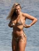 Arabella Chis Booty in Thong Bikini on a Beach in Formentera
