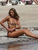 Arabella Chis Booty in Thong Bikini on a Beach in Formentera