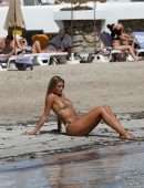 Arabella Chis Booty in Thong Bikini on a Beach in Formentera