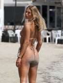 Arabella Chis Booty in Thong Bikini on a Beach in Formentera