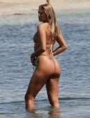 Arabella Chis Booty in Thong Bikini on a Beach in Formentera