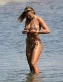 Arabella Chis Booty in Thong Bikini on a Beach in Formentera