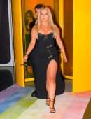 Bebe Rexha Cleavage and Leggy at Boom Boom Room in New York