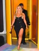 Bebe Rexha Cleavage and Leggy at Boom Boom Room in New York