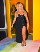 Bebe Rexha Cleavage and Leggy at Boom Boom Room in New York