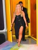 Bebe Rexha Cleavage and Leggy at Boom Boom Room in New York