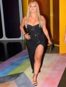 Bebe Rexha Cleavage and Leggy at Boom Boom Room in New York