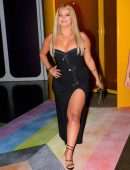 Bebe Rexha Cleavage and Leggy at Boom Boom Room in New York