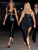 Bebe Rexha Cleavage and Leggy at Boom Boom Room in New York