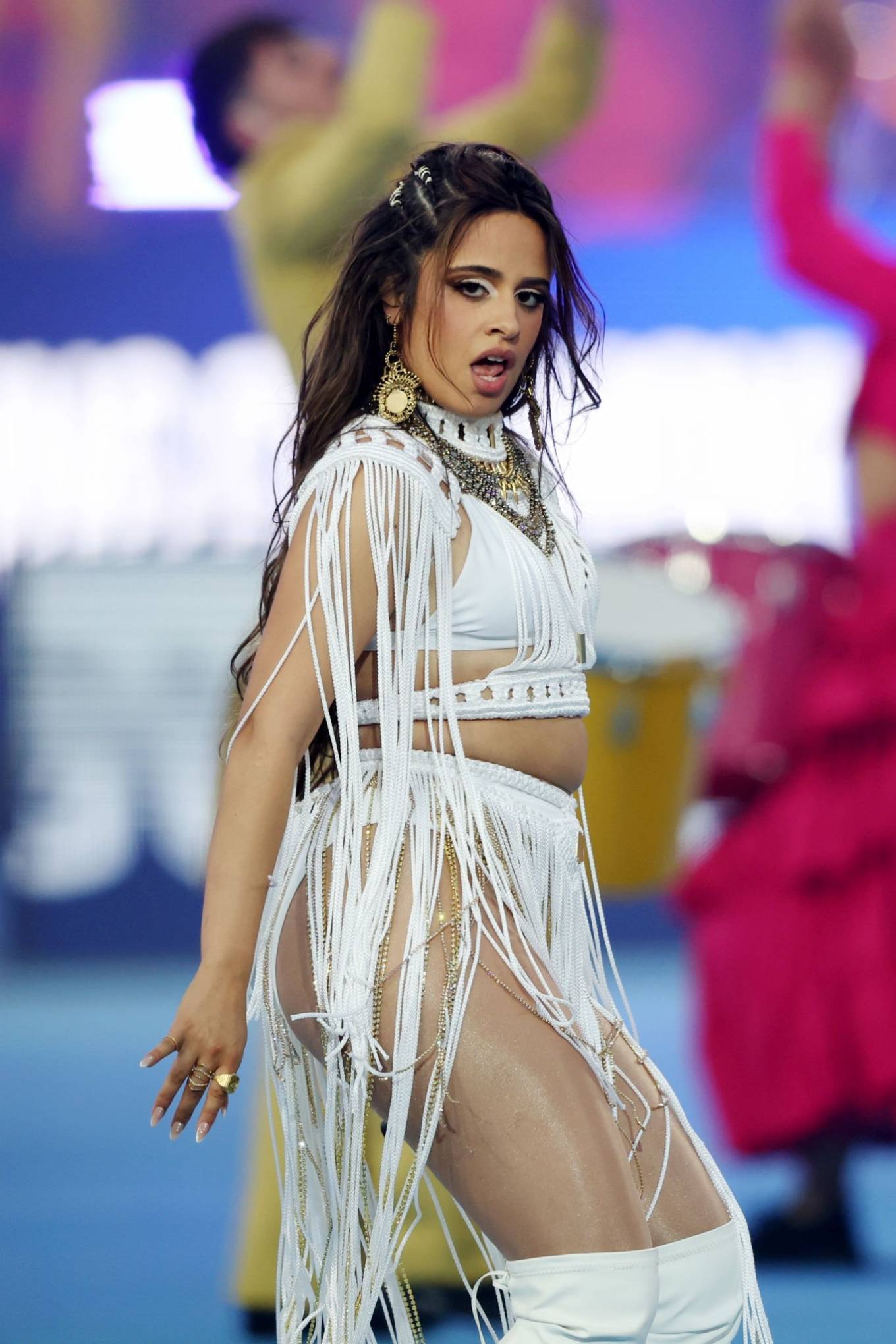 Camila Cabello Leggy, Performing Live at UEFA Champions League Final Opening Ceremony in Paris