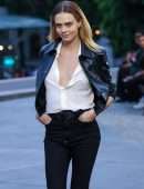 Cara Delevingne at AMI, Alexandre Mattiussi Show at Paris Fashion Week 2022