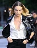 Cara Delevingne at AMI, Alexandre Mattiussi Show at Paris Fashion Week 2022