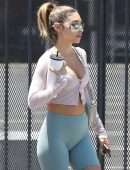 Chantel Jeffries Booty in Tights, Leaving a Pilates Class in West Hollywood