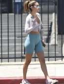 Chantel Jeffries Booty in Tights, Leaving a Pilates Class in West Hollywood