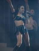 Charli XCX Cleavage OnStage at Glastonbury Music Festival