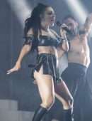 Charli XCX Cleavage OnStage at Glastonbury Music Festival