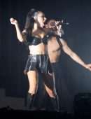 Charli XCX Cleavage OnStage at Glastonbury Music Festival