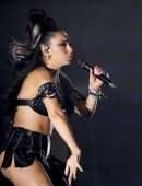 Charli XCX Cleavage OnStage at Glastonbury Music Festival
