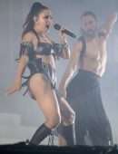 Charli XCX Cleavage OnStage at Glastonbury Music Festival