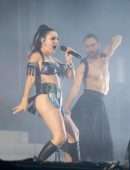 Charli XCX Cleavage OnStage at Glastonbury Music Festival