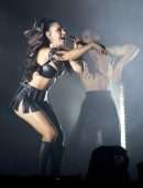 Charli XCX Cleavage OnStage at Glastonbury Music Festival