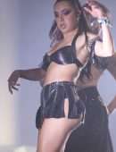 Charli XCX Cleavage OnStage at Glastonbury Music Festival