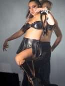 Charli XCX Cleavage OnStage at Glastonbury Music Festival