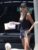 Emma Hernan Booty in Shorts, at Kings Road Cafe in West Hollywood