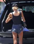 Emma Hernan Booty in Shorts, at Kings Road Cafe in West Hollywood