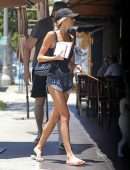 Emma Hernan Booty in Shorts, at Kings Road Cafe in West Hollywood