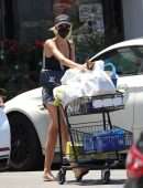Emma Hernan Booty in Shorts, at Kings Road Cafe in West Hollywood