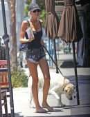 Emma Hernan Booty in Shorts, at Kings Road Cafe in West Hollywood