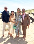 Eva Longoria Cleavage at “House of the Sun” Beach Party in Montauk