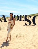 Eva Longoria Cleavage at “House of the Sun” Beach Party in Montauk