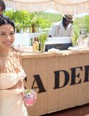 Eva Longoria Cleavage at “House of the Sun” Beach Party in Montauk