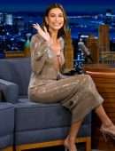Hailey Baldwin Cleavage on The Tonight Show Starring Jimmy Fallon in New York