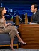 Hailey Baldwin Cleavage on The Tonight Show Starring Jimmy Fallon in New York