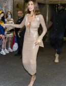 Hailey Baldwin Cleavage on The Tonight Show Starring Jimmy Fallon in New York